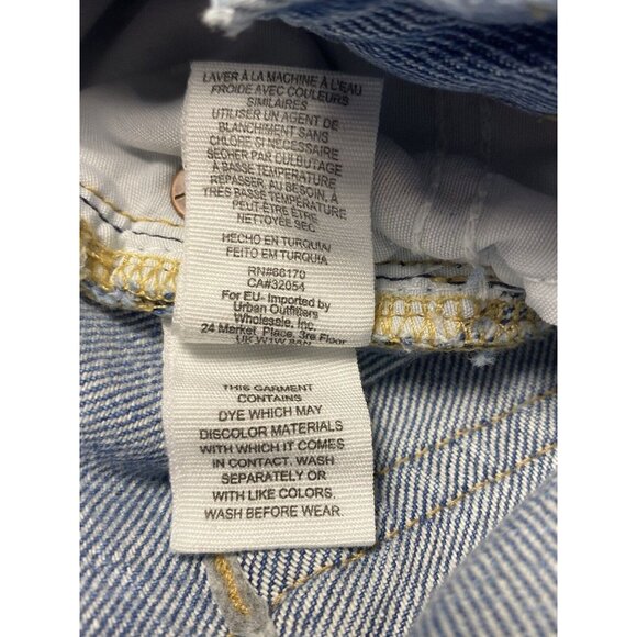 Free People Jeans Women's 25 Mid Rise Straight Leg Denim Distressed Button Fly - Picture 11 of 11